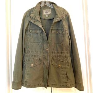 BASS OLIVE KHAKI COTTON FIELD JACKET, Size M - NWOT